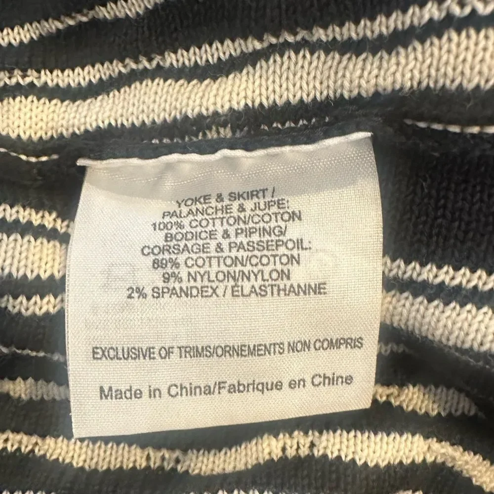 Tory Burch 'Monique' Black & White Cotton Sweater Dress Size XS